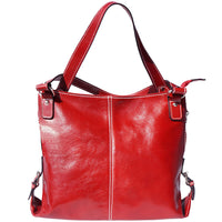 Shopping bag with double handle made of genuine calf leather-20