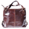 Shopping bag with double handle made of genuine calf leather-21
