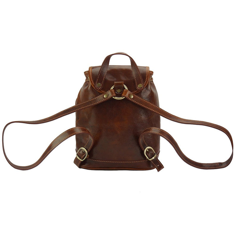 Luminosa Leather Backpack purse-3