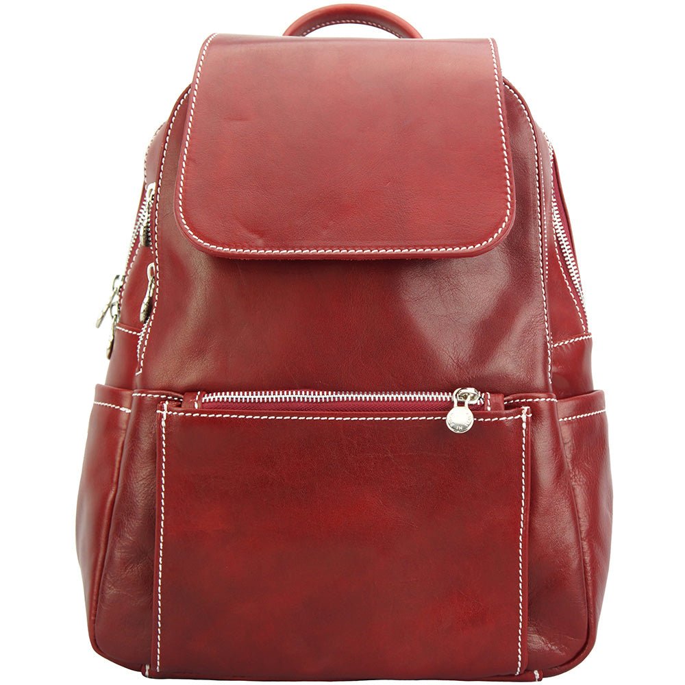 cute red leather backpacks Brittany Leather Backpack