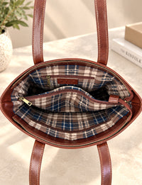 Augusta Hand-Dyed Italian Leather Work Tote - view 17