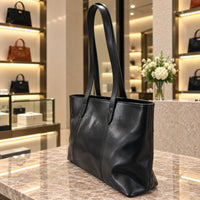 Augusta Hand-Dyed Italian Leather Work Tote - view 7