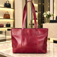 Augusta Hand-Dyed Italian Leather Work Tote - view 28