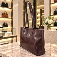 Augusta Hand-Dyed Italian Leather Work Tote - view 21