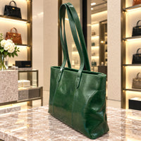 Augusta Hand-Dyed Italian Leather Work Tote - view 25