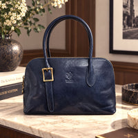 Eugenia Hand-Dyed Leather Dome Satchel - view 19