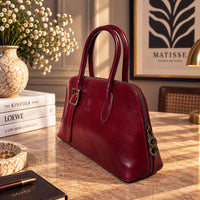 Eugenia Hand-Dyed Leather Dome Satchel - view 8