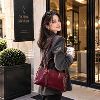 Eugenia Hand-Dyed Leather Dome Satchel - view 9