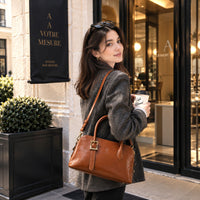 Eugenia Hand-Dyed Leather Dome Satchel - view 33