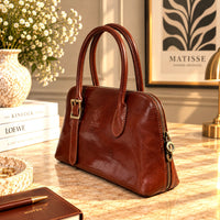 Eugenia Hand-Dyed Leather Dome Satchel - view 11