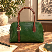 Eugenia Hand-Dyed Leather Dome Satchel - view 16