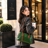 Eugenia Hand-Dyed Leather Dome Satchel - view 18