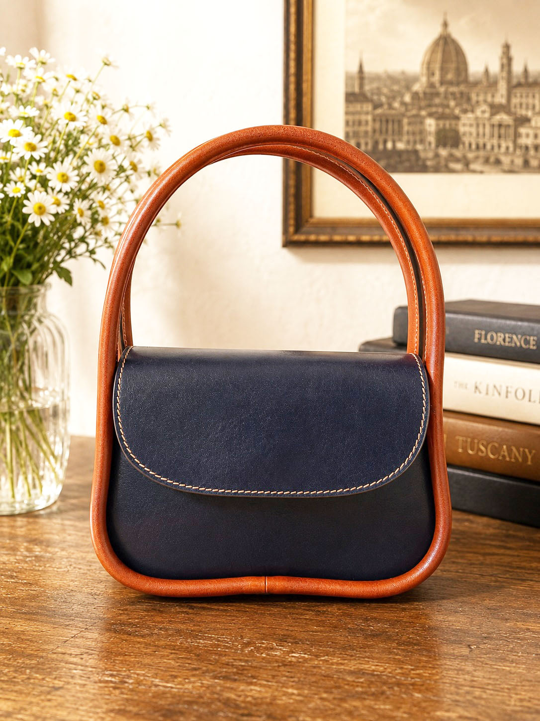 Althea Mini Italian Leather Top Handle Bag