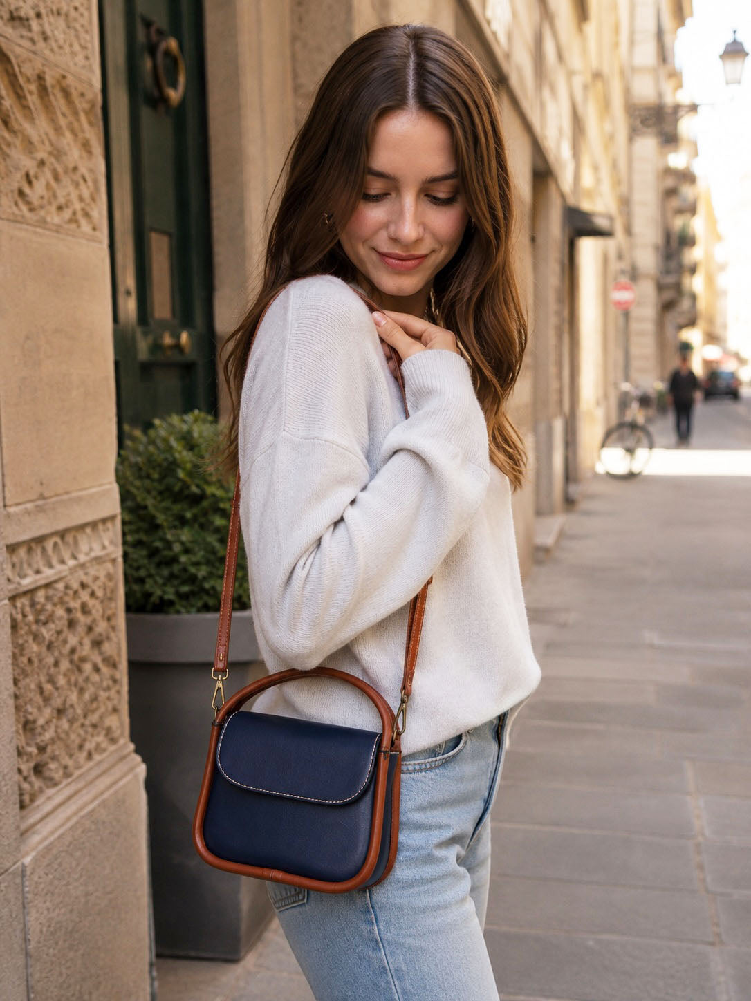 Althea Mini Italian Leather Top Handle Bag