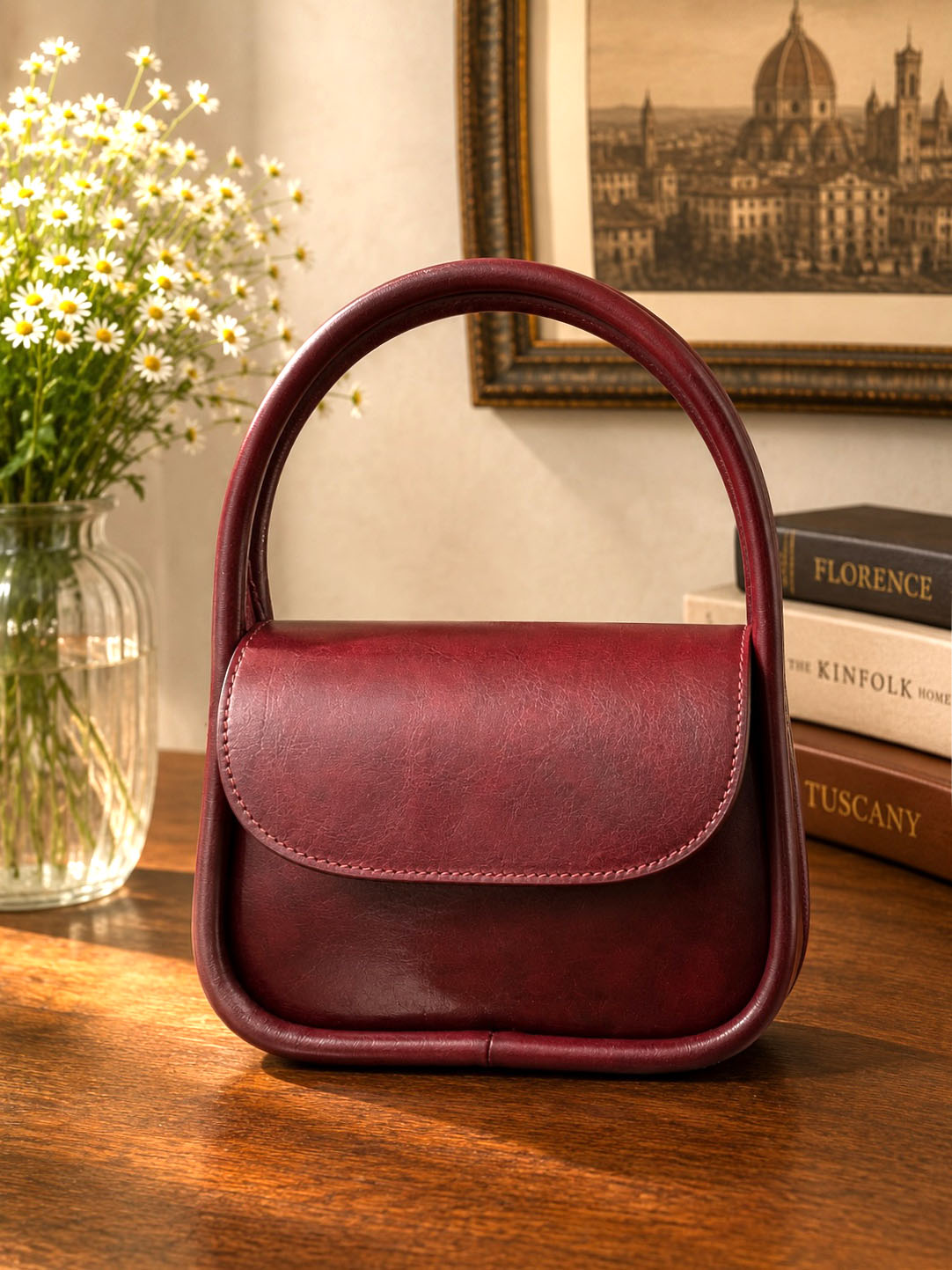 Althea Mini Italian Leather Top Handle Bag