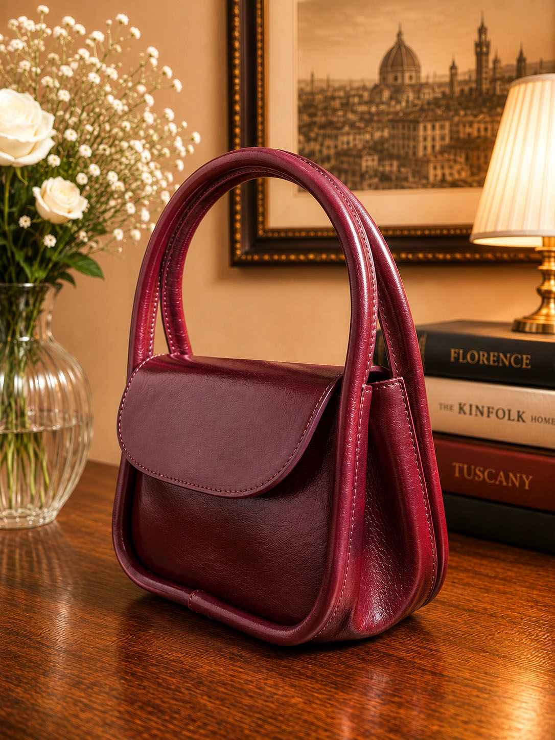 Althea Mini Italian Leather Top Handle Bag