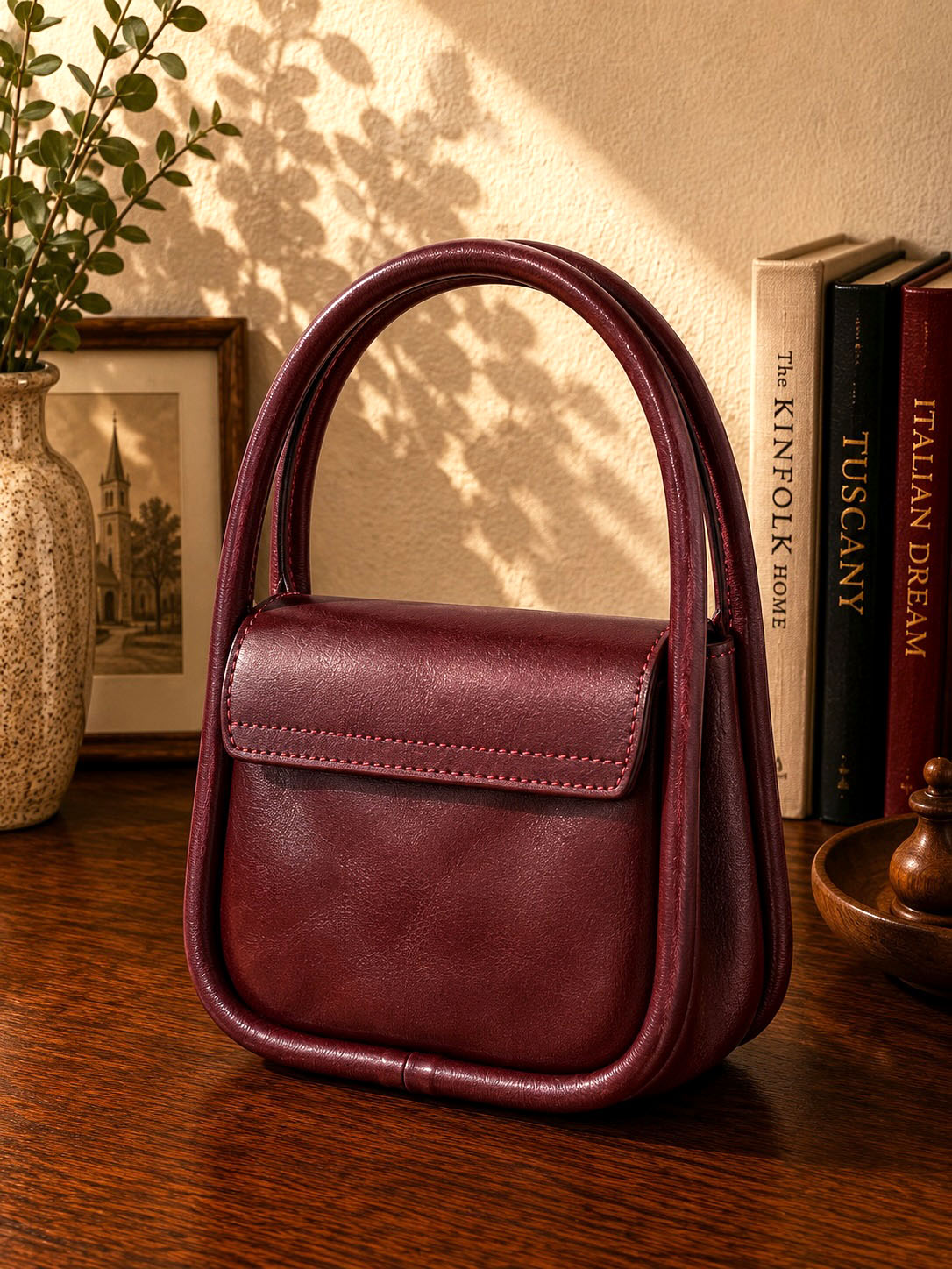 Althea Mini Italian Leather Top Handle Bag