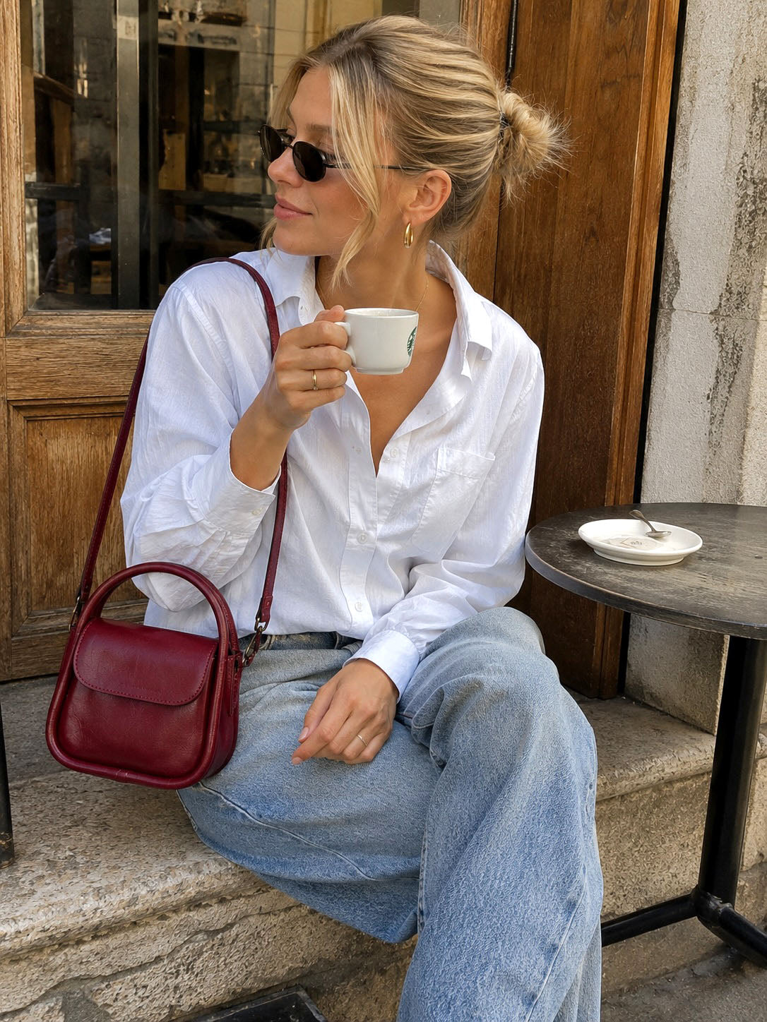 Althea Mini Italian Leather Top Handle Bag