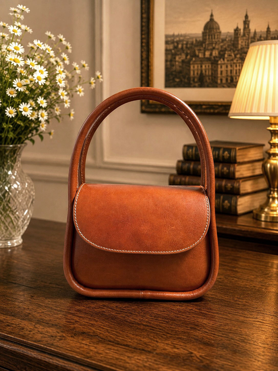 Althea Mini Italian Leather Top Handle Bag