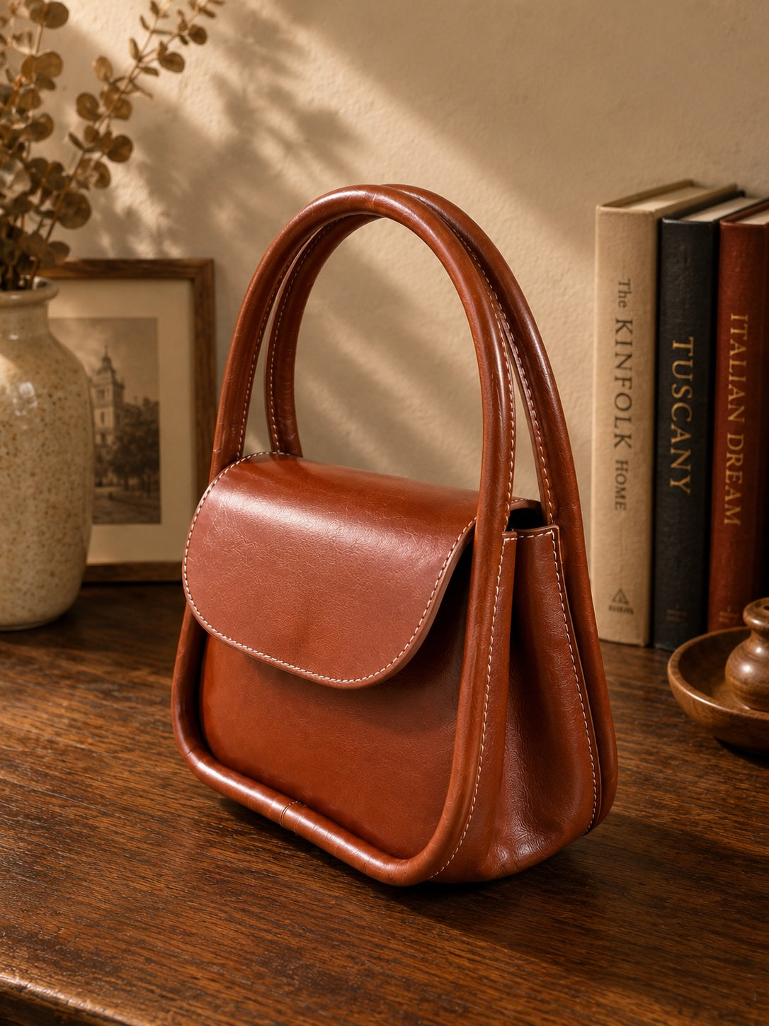 Althea Mini Italian Leather Top Handle Bag