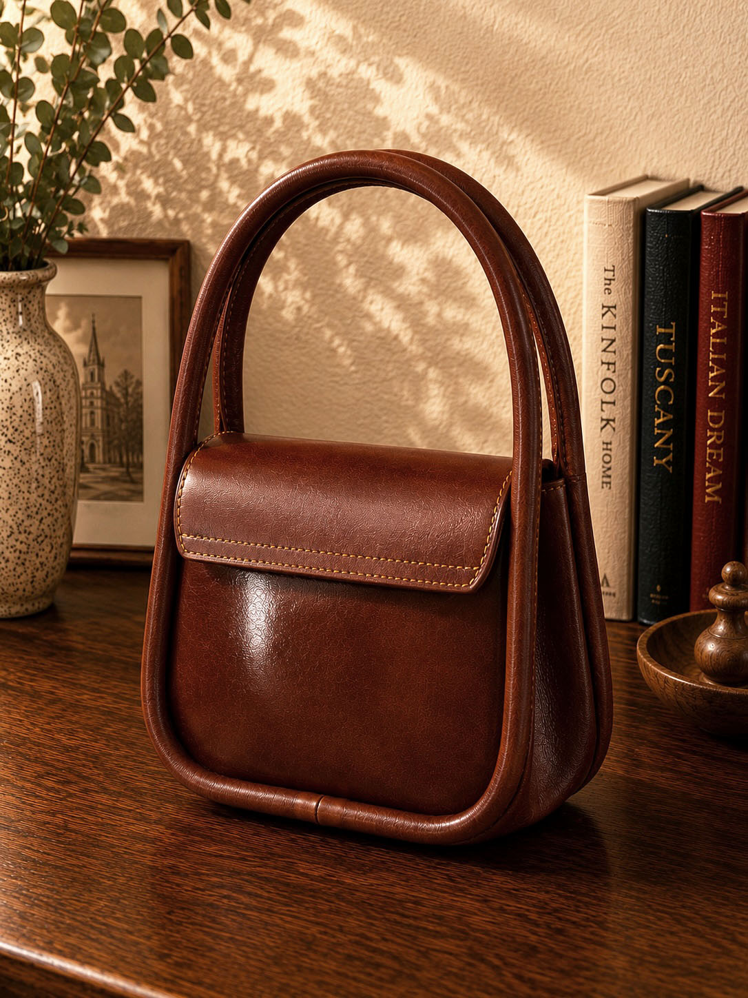 Althea Mini Italian Leather Top Handle Bag