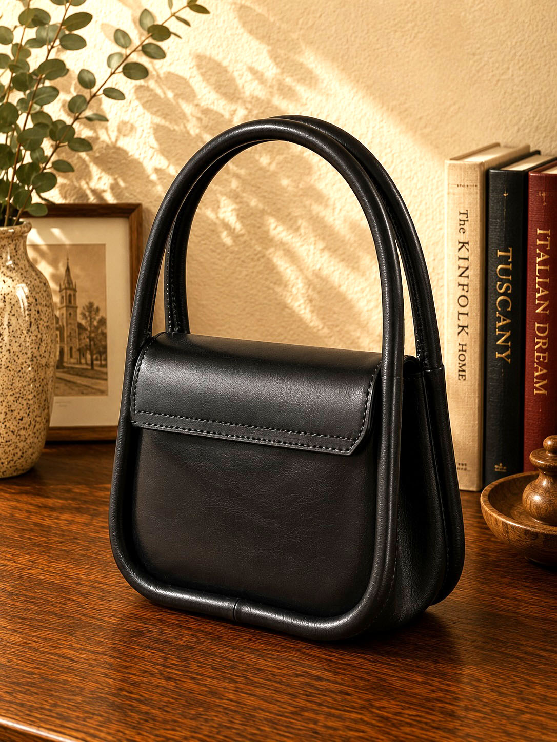 Althea Mini Italian Leather Top Handle Bag