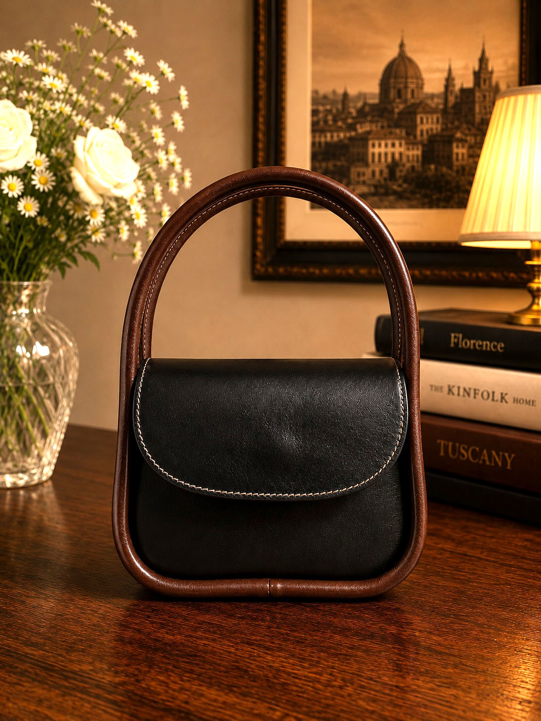 Althea Mini Italian Leather Top Handle Bag