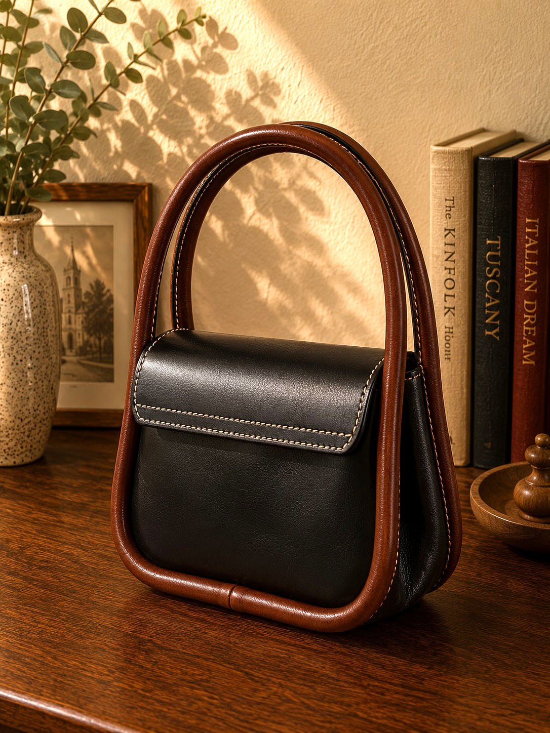 Althea Mini Italian Leather Top Handle Bag