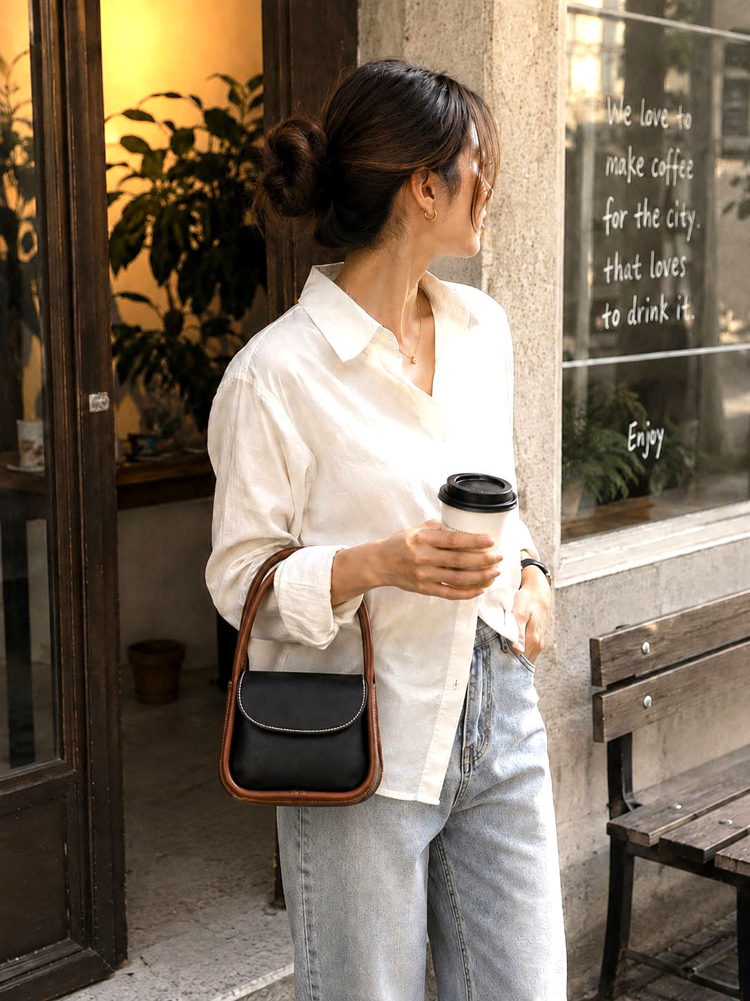 Althea Mini Italian Leather Top Handle Bag