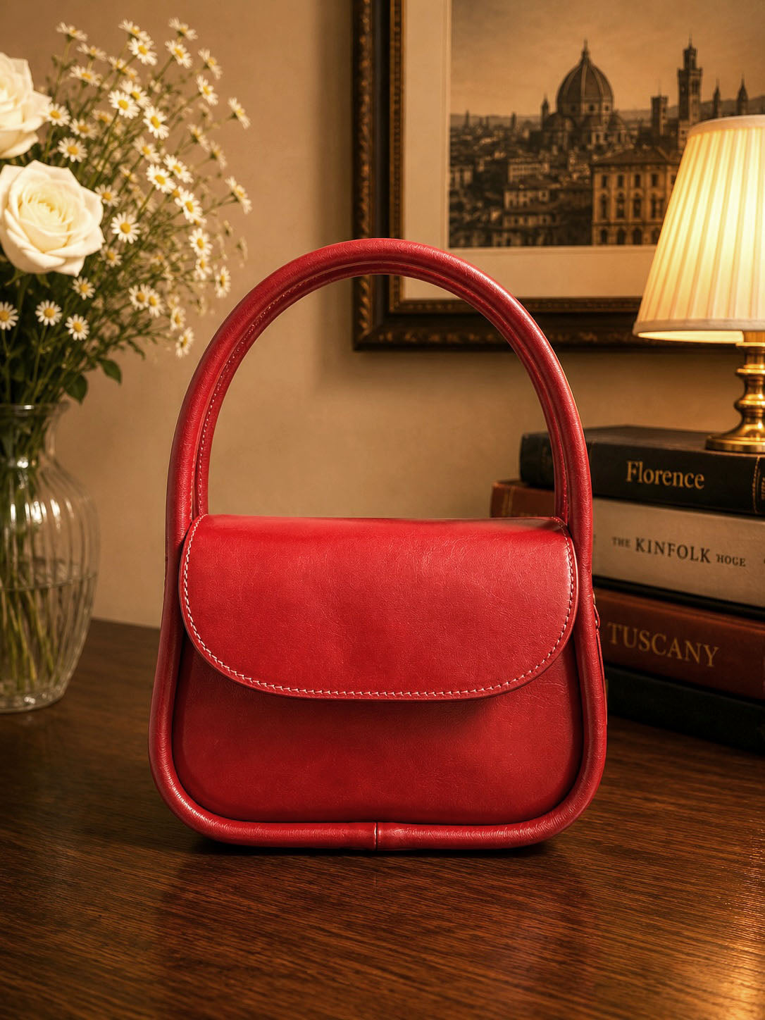 Althea Mini Italian Leather Top Handle Bag