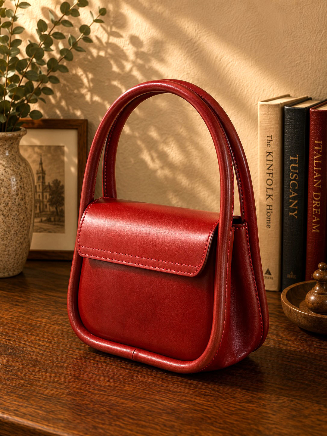 Althea Mini Italian Leather Top Handle Bag