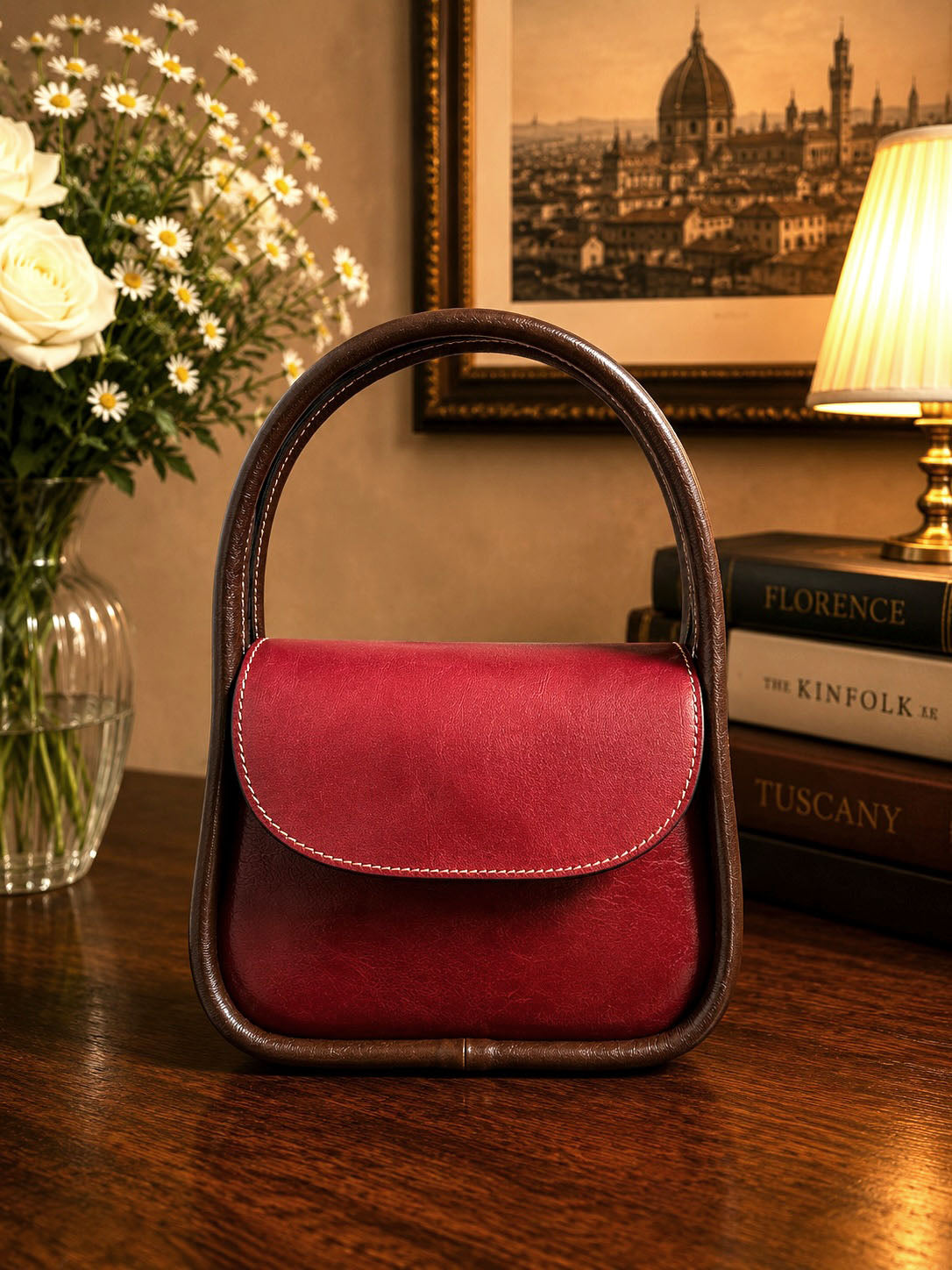 Althea Mini Italian Leather Top Handle Bag