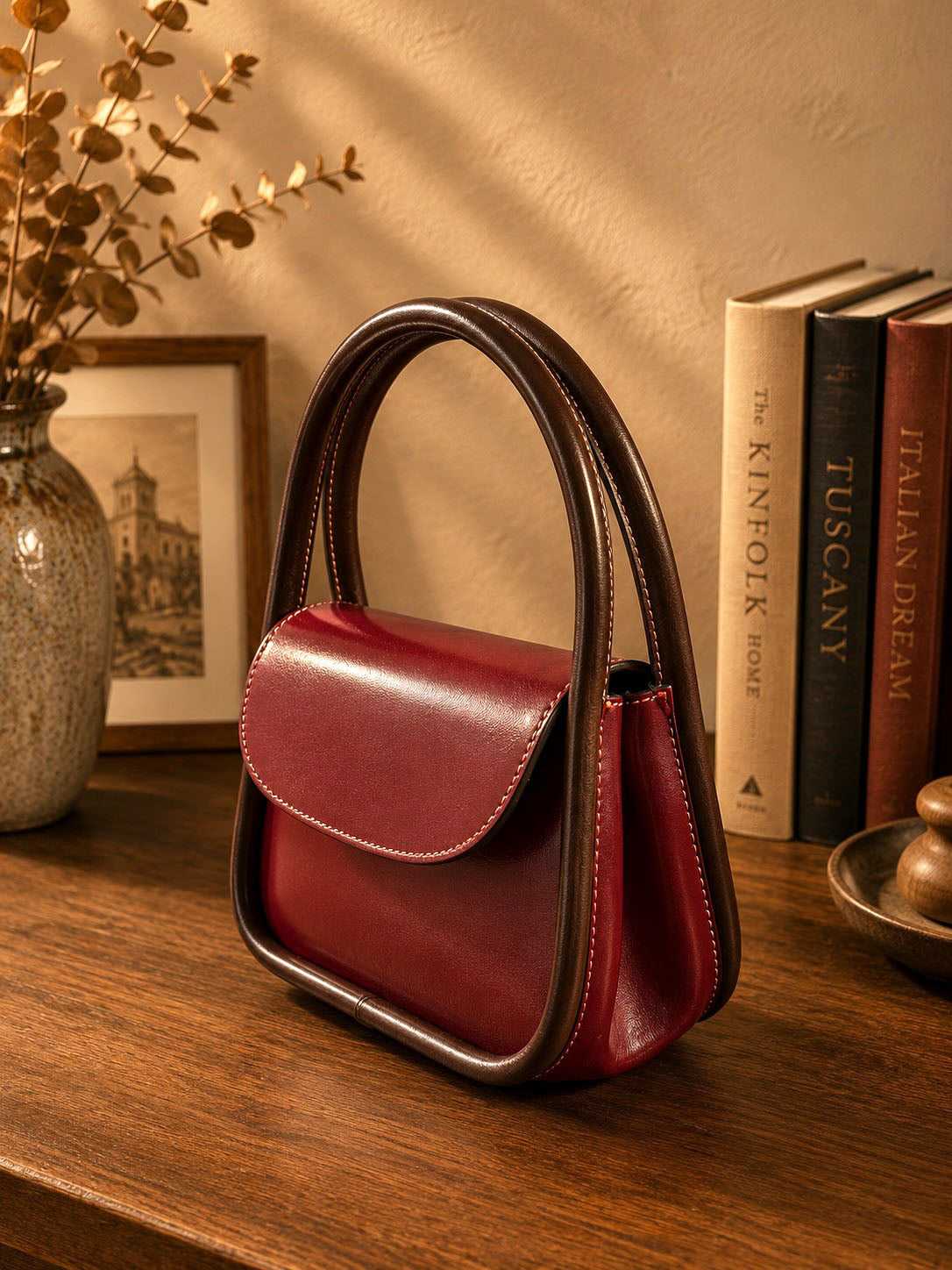 Althea Mini Italian Leather Top Handle Bag