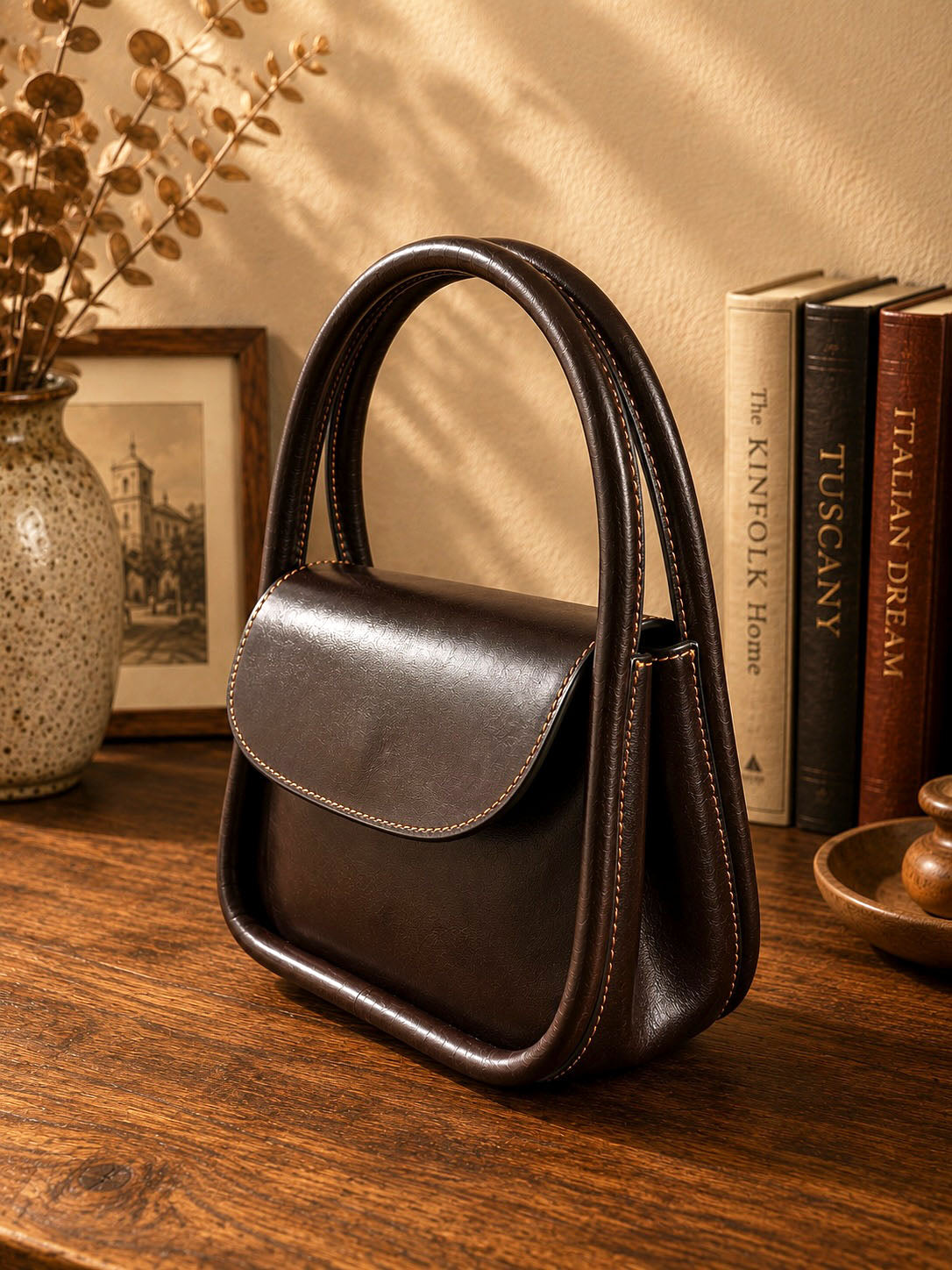 Althea Mini Italian Leather Top Handle Bag