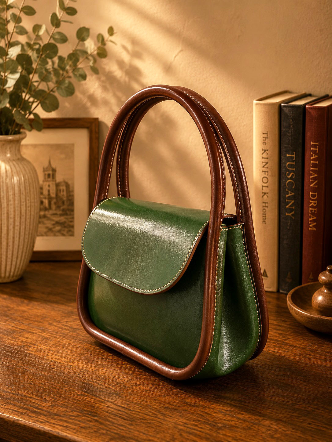 Althea Mini Italian Leather Top Handle Bag