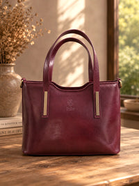 Liviana Large Italian Leather Structured Tote Bag