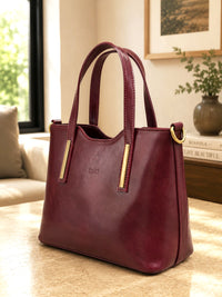 Liviana Large Italian Leather Structured Tote Bag