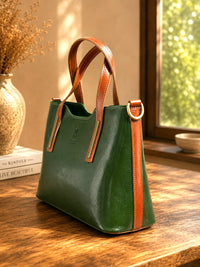 Liviana Large Italian Leather Structured Tote Bag