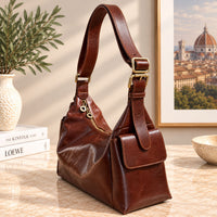 Benedetta Hand-Dyed Italian Leather Hobo Bag - view 5