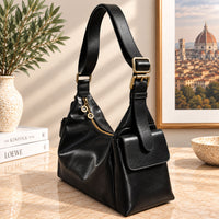 Benedetta Hand-Dyed Italian Leather Hobo Bag - view 2