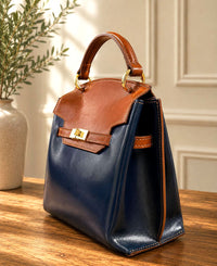 Adelasia Hand-Dyed Italian Leather Top Handle Bag