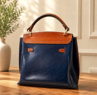Adelasia Hand-Dyed Italian Leather Top Handle Bag