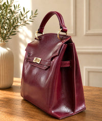 Adelasia Hand-Dyed Italian Leather Top Handle Bag