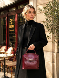 Adelasia Hand-Dyed Italian Leather Top Handle Bag