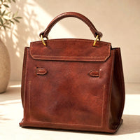 Adelasia Hand-Dyed Italian Leather Top Handle Bag