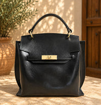 Adelasia Hand-Dyed Italian Leather Top Handle Bag