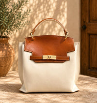 Adelasia Hand-Dyed Italian Leather Top Handle Bag