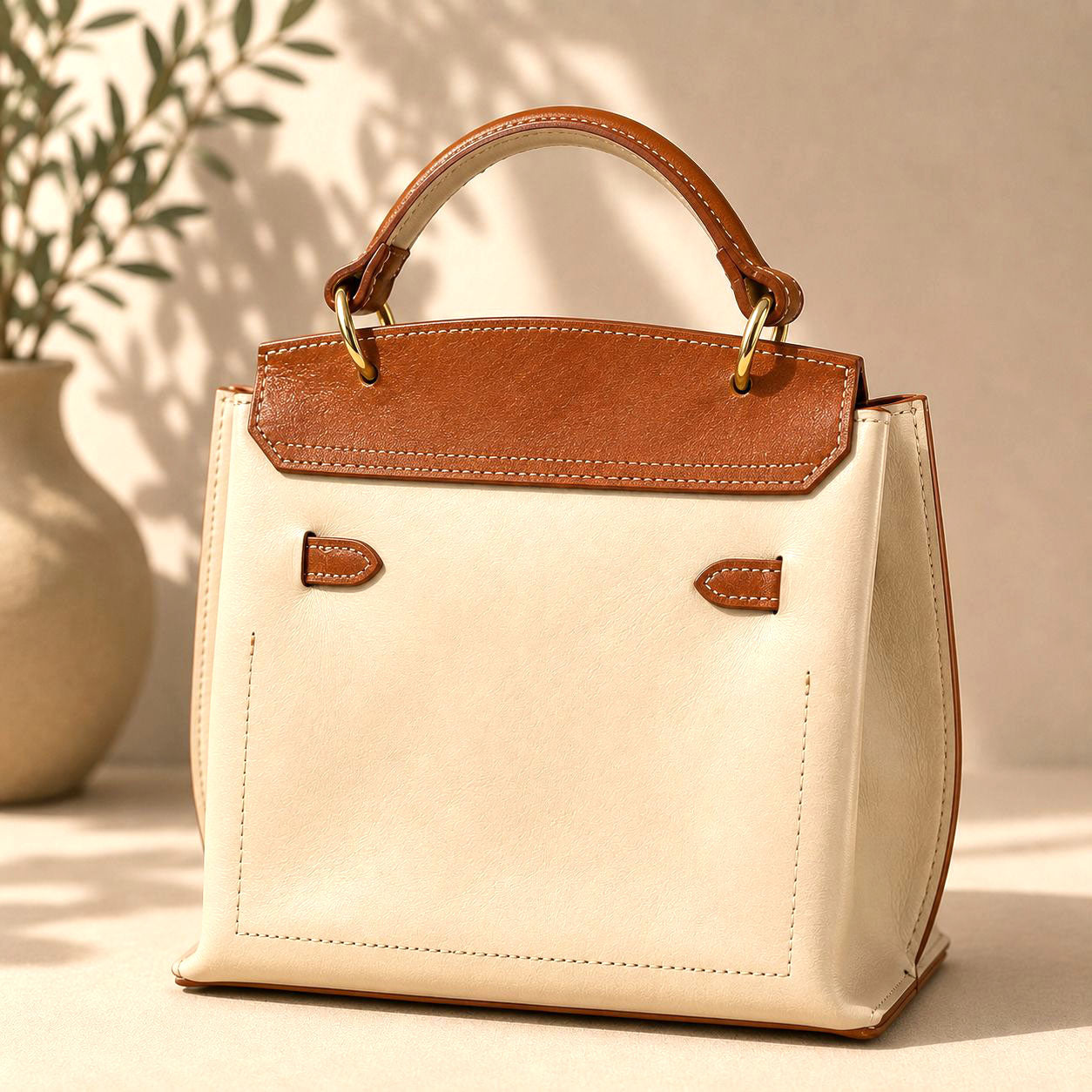Adelasia Hand-Dyed Italian Leather Top Handle Bag