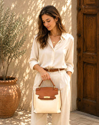 Adelasia Hand-Dyed Italian Leather Top Handle Bag