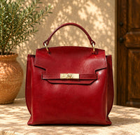 Adelasia Hand-Dyed Italian Leather Top Handle Bag